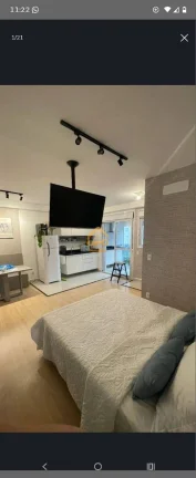 Imagem Apartamento Studio mobiliado, 1 quarto,1 vaga,Edifício Moriah, SJC