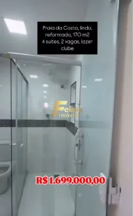 Imagem BELÍSSIMO APARTAMENTO COM 04 SUÍTES E LAZER DE CLUBE À VENDA NA PRAIA DA COSTA EM VILA VELHA/ES!