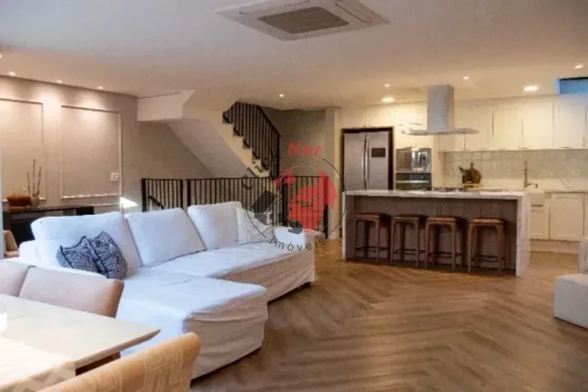 Imagem Sobrado em Condomínio, 190m²,Móveis planejados, 3 suítes ,espaço gourmet, 3 vagas. bairro Jardim em Santo André