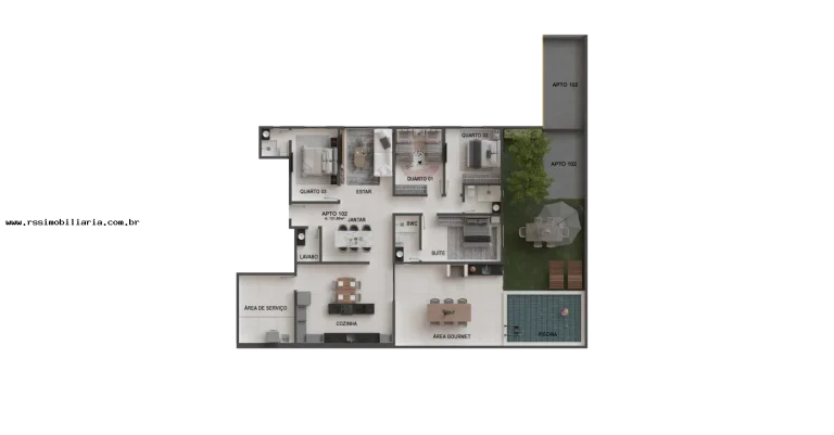Imagem Apartamento à venda Altiplano em João Pessoa/PB, 2 Quartos