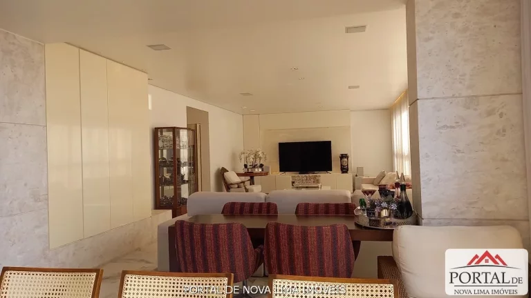 Imagem Apartamento a venda no Belvedere, um apartamento de 4 quartos a venda, 240 m² e 5 vagas livres, acabamento impecável