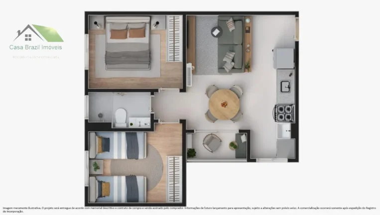 Imagem Apartamento à venda em Mogi das Cruzes, Vila Suissa, com 2 quartos, 44,00m2