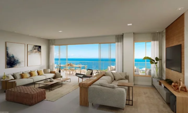 Imagem A 5ª Avenida apresenta: Morro Ipiranga Residence: um 4 suítes de alto luxo com ampla vista mar, 210,00m2, 03 vagas + Deposito - prédio pronto