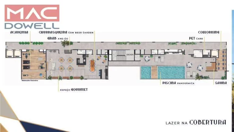 Imagem STAGE - Apartamento 82,42 m² com 2 Quartos (1 Suite) e Varanda