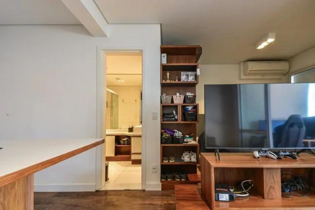 Imagem Studio 49M², 1Q, 1 Banheiro, 1 Vaga, Academia, Piscina Coberta e Aquecida, Churrasqueira, Gerador, Salão de Festas e Jogos, SPA, Playground, Cinema.