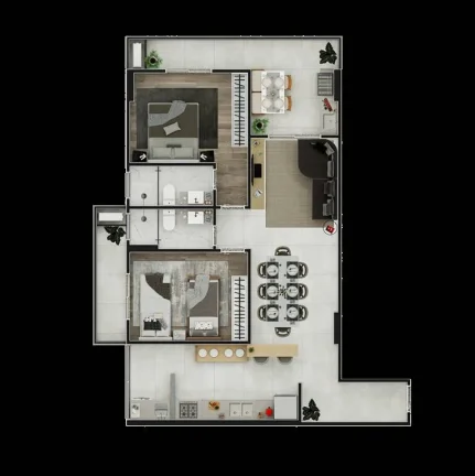 Imagem APARTAMENTO COM 84.38 m² - AVIAÇÃO - PRAIA GRANDE SP