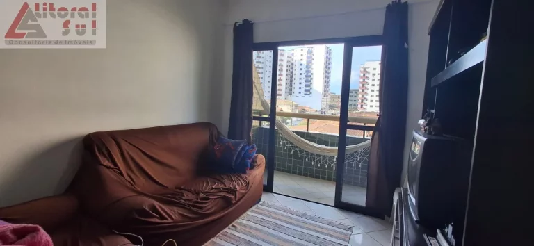 Imagem Imperdível apartamento à venda em Praia Grande-SP, bairro Tupi! 1 quarto, 1 sala, 1 banheiro, 1 vaga de garagem, 55m² de área.