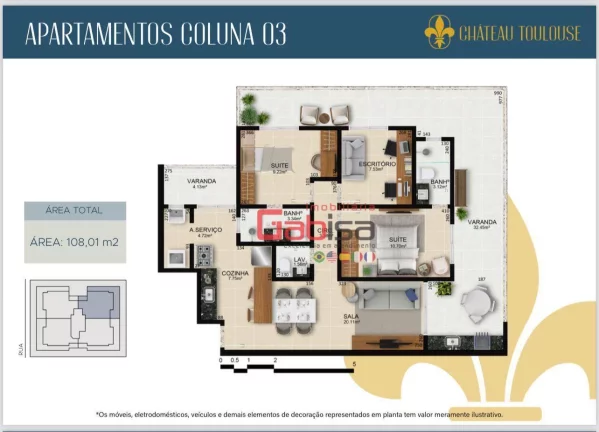 Imagem Apartamento com 2 dormitórios à venda, 108 m² por R$ 530.000,00 - Braga - Cabo Frio/RJ