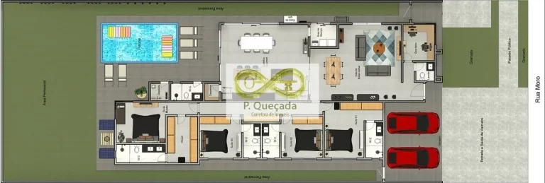 Imagem Venha se encantar com essa maravilhosa casa de 4 suítes, localizada em um dos bairros mais nobres da cidade!