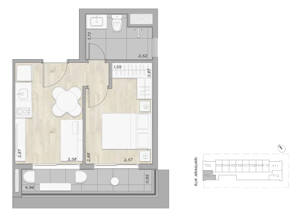 Imagem Studio em Moema à venda: Stay Moema 25m2 mobiliado e equipado.