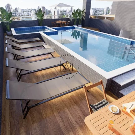Imagem Apartamento na Planta para Venda em Praia Grande, Guilhermina, 2 dormitórios, 1 suíte, 2 banheiros, 2 vagas