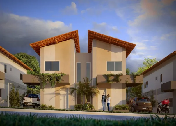 Imagem ÚLTIMAS UNIDADES: casa duplex em construção, 2 dormitórios à venda por R$ 173.000,00 - Condomínio PINHEIRO PARK - Santo Antônio - Teresina/PI