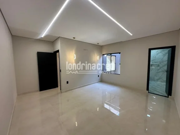 Imagem Excelente casa na Zona Sul de Londrina com 3 dormitórios, suíte, porcelanato, área gourmet com churrasqueira e duas vagas de garagem