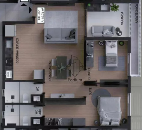 Imagem Apartamentos com 02 quartos a poucos metros do Parque Parahyba IV no Aeroclube/Bessa - AP2372