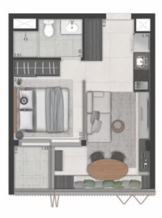 Imagem Apartamento com 1 Quarto à Venda, 32 m² em Cerqueira César - São Paulo