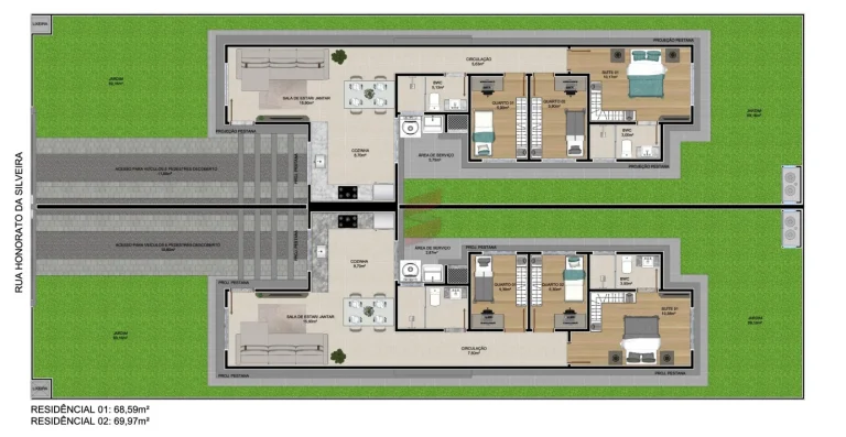 Imagem CASAS A E B novas em SJP