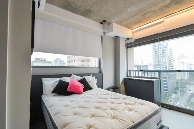 Imagem Studio Alameda Lorena - 21M², 1 Dorm, Mobiliado, Móveis Planejados, Academia, Piscina, Coworking, Lobby com Pé Direito Duplo.