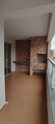 Imagem Prédio novo com varanda gourmet e piscina com borda infinita com vista para o Mar