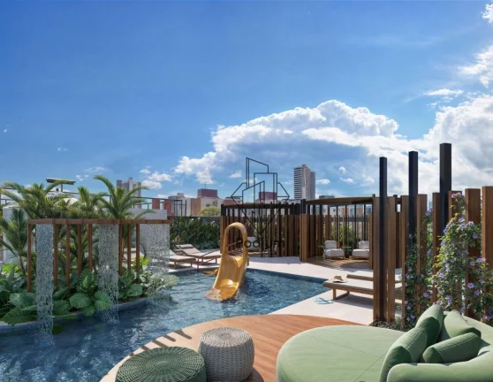 Imagem Apartamentos em condomínio clube com varanda / sacada gourmet no bairro do Bessa / Aeroclube - AP2447
