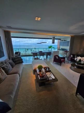 Imagem A 5ª Avenida Imóveis selecionou essa charmosa unidade no D'AZUR Odebrecht | Frente Mar | Torre PLAGE (melhor) | 4 suítes, 242,00 m² | Varanda Gourmet