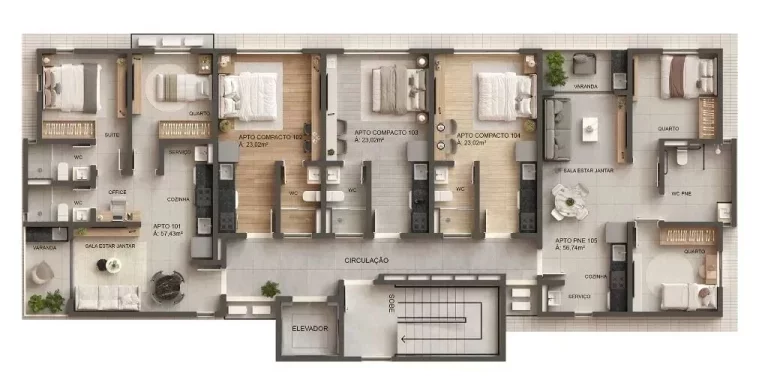 Imagem Studio à venda, 23 m² por R$ 217.000,00 - Intermares - Cabedelo/PB