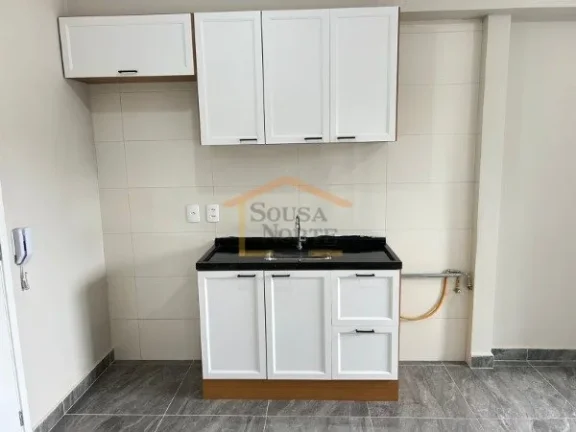 Imagem Apartamento com 39m², 2 dormitórios, sala 2 ambientes, sacada, cozinha, área de serviço. Cozinha...