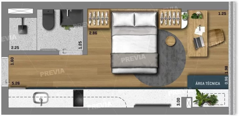 Imagem Studio de Luxo em Condomínio Exclusivo em Perdizes - 26,92m² de Puro Conforto!