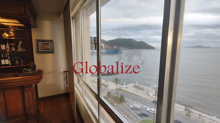 Imagem Apartamento com Vista Mar à Venda com 3 Dormitórios e 1 Vaga no Bairro da Ponta da Praia em Santos por R$ 1.385.000,00