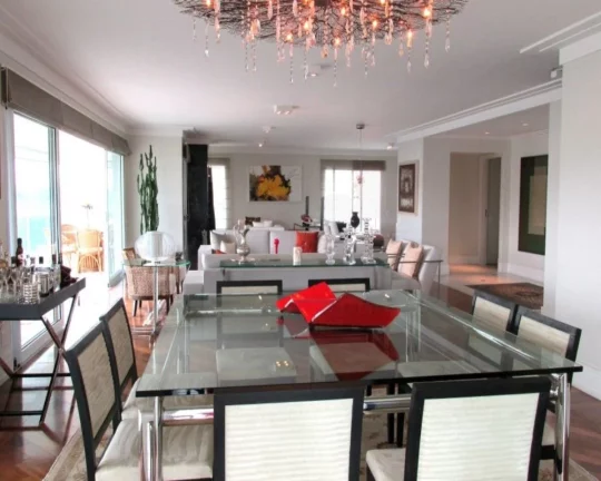 Imagem Apartamento com living para 03 ambientes, lareira, terraço com espaço gourmet, lavabo, sala com ho...