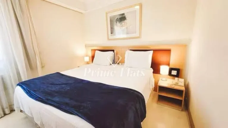 Imagem Flat disponível para locação no Hotel Bienal Suítes, com 28m², 1 dormitório e 1 vaga