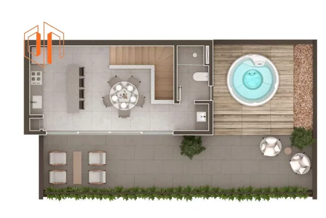 Imagem Cobertura Duplex para Venda em Curitiba, Água Verde, 3 dormitórios, 1 suíte, 3 banheiros, 2 vagas