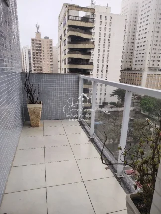 Imagem Oportunidade única: Apartamento Pitangueiras com sacada, vaga e vista para o mar - 1 quarto, 2 salas, 1 banheiro, 1 vaga de garagem, 52,00 m²!