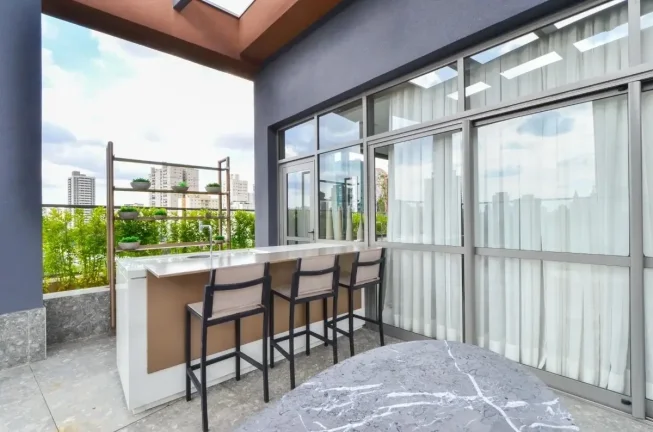 Imagem Studio 24M², 1Q, 1 Banheiro, Academia, Piscina, Churrasqueira, Salão de Festas, Espaço Gourmet, Lavanderia Coletiva, Coworking, Espaço Família.