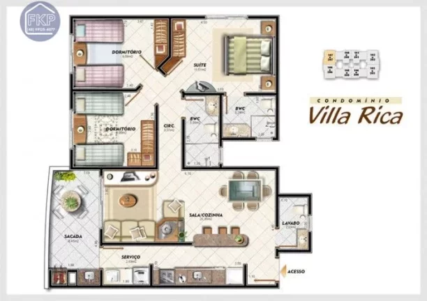 Imagem Apartamento 3 dormitórios!