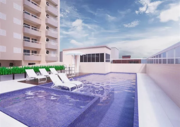 Imagem Apartamento com 3 dormitórios à venda, 89 m² por R$ 550.000,00 - Vila Assunção - Praia Grande/SP