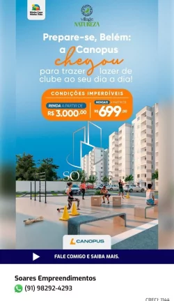 Imagem Village Natureza – 2 Quartos, vaga de garagem e lazer completo em Belém