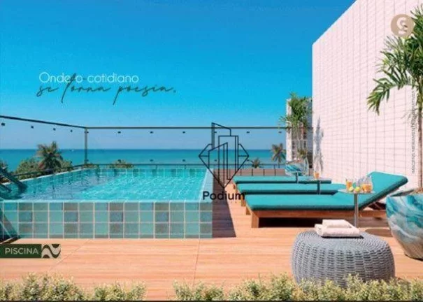 Imagem Apartamento com varanda/sacada a aproximadamente 800m da praia de Ponta de Campina - AP2691.