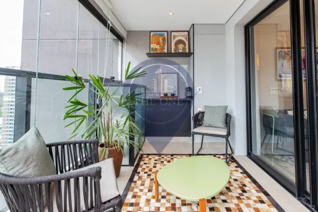 Imagem Apartamento à venda em Indianópolis, São Paulo - 1 quarto, 1 suíte, 1 sala, 1 banheiro, 1 vaga, 42m² de área.