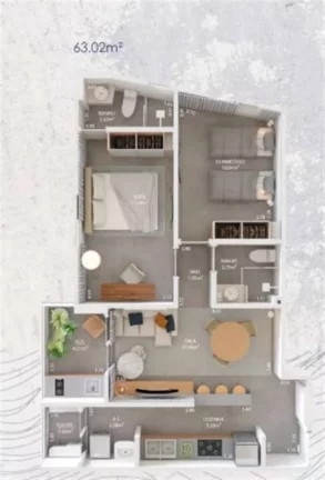 Imagem Apartamento com 2 dorms, Guilhermina, Praia Grande - R$ 1.18 mi, Cod: 2816