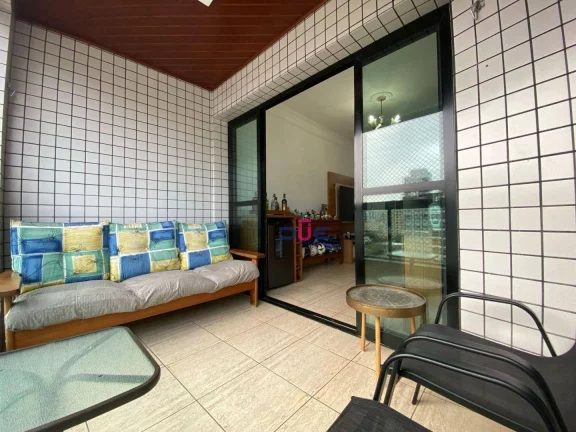 Imagem Apartamento com 2 dormitórios sendo 1 suíte, vaga demarcada, andar alto de frente. À venda, 107 m² por R$ 750.000 - Campo Grande - Santos/SP