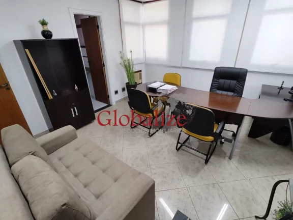 Imagem Maravilhosa sala comercial mobiliada porteira fechada no centro da cidade de Santos (SP) para locação ou venda por R$.240.000,00 !!!