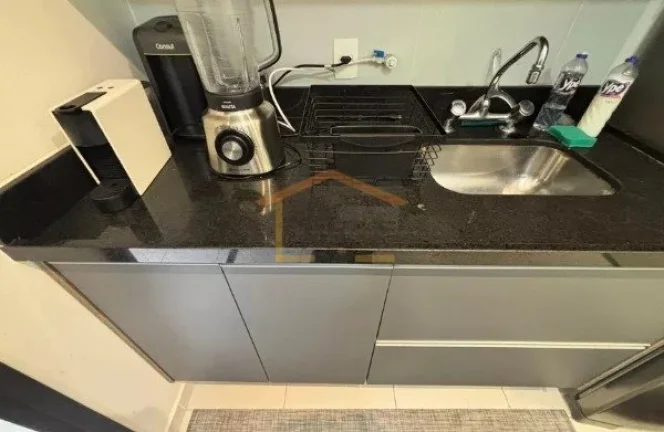 Imagem Apartamento de 49 m² no 3º andar, com 1 dormitório, sendo 1 suite, armários embutidos, cama, lav...