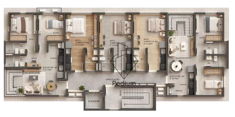 Imagem Cobertura Duplex à 200m da praia de Intermares / Bela Vista - CO0301