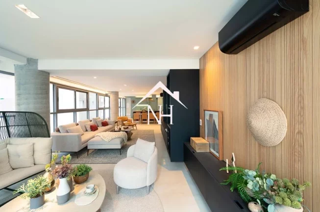 Imagem apartamento de 145m com hall privativo, 3 suítes, terraço gourmet, 2 vagas, Academia, Espaço gourmet, salão de festas, brinquedoteca, Piscina, Sauna