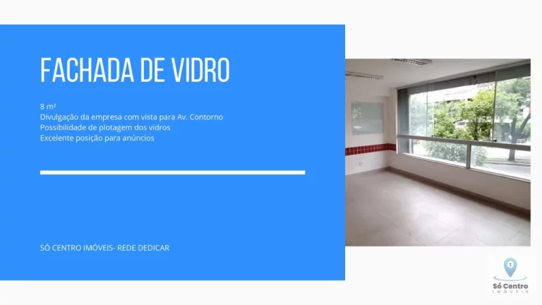 Imagem Ótima loja para alugar na Avenida Contorno, com 200m² de área total e 4 banheiros sociais. Locali...