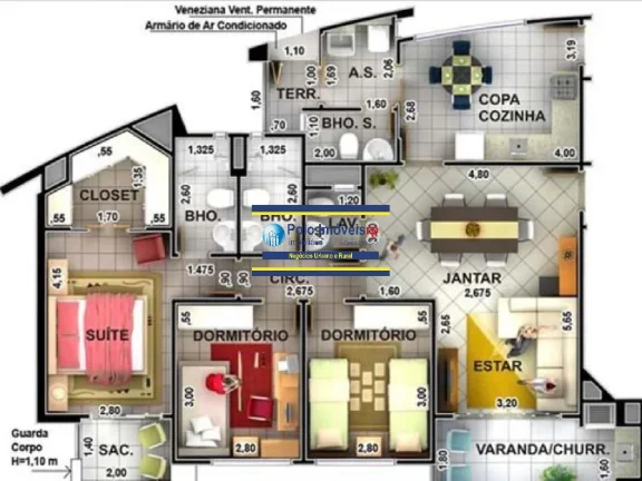 Imagem APARTAMENTO 121 METROS R$ 690.000, JARDIM BOTÂNICO, 3 QUARTOS SENDO 1 SUÍTE, 2 VAGAS, ÁREA DE LAZER - Jardim Botânico - Ribeirão Preto