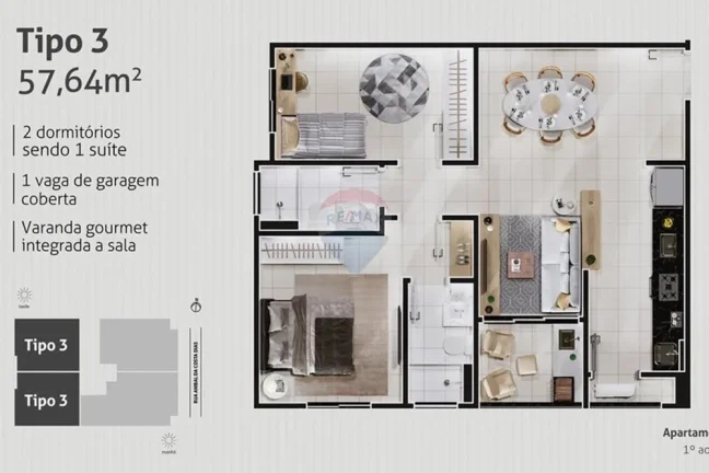 Imagem Apartamento na Planta 3 suítes Santa Terezinha Sorocaba