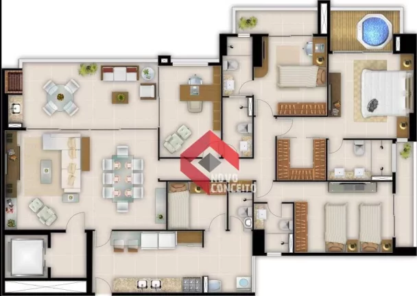 Imagem Apartamento à venda, 172 m² por R$ 1.550.000,00 - Guararapes - Fortaleza/CE