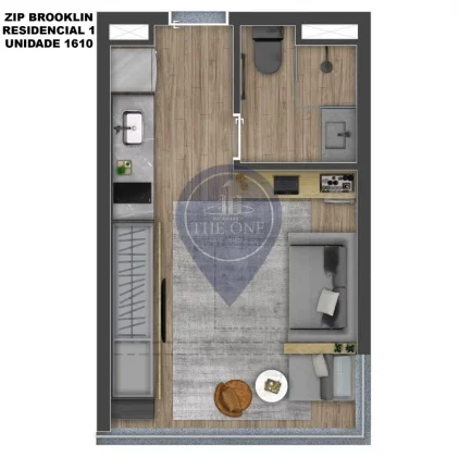 Imagem Apartamento à venda em São Paulo - Vila Cordeiro com 1 quarto, 1 suíte e 2 banheiros!