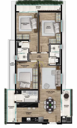 Imagem Apartamento em construção no Saguaçú próximo do colégio Bom Jesus!